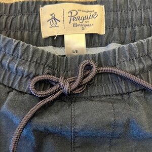 Original Penguin Blue Drawstring‎ Cargo Shorts Mens Size Large